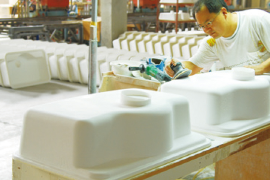 壓克力實心洗手台展示1